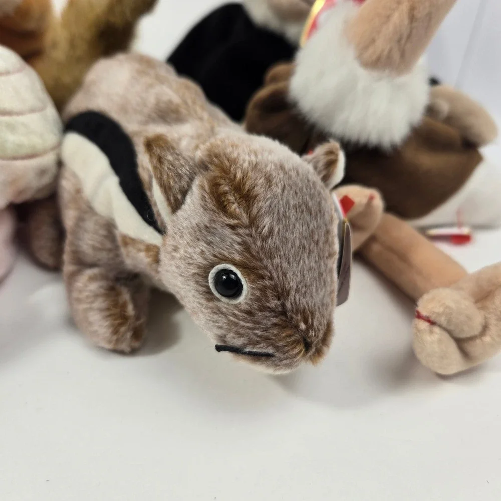 Ty Beanie Babies Lot Swirly Snail Stretch Ostrich Nuts Squirrel Mac Monkey Hope
